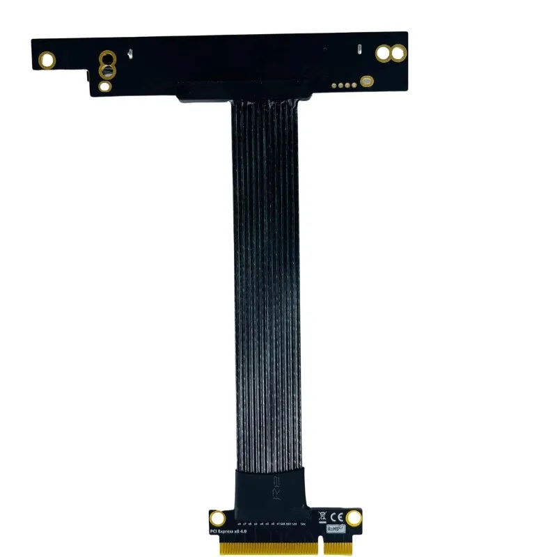 Удлинительный Кабел PCI-E X8-X16 PCIe 4.0 Високоскоростен 8X 16X Странично Кабел Екраниран 90 °/180 °/270 ° Графичен процесор Вертикално За КОМПЮТЪР С Графичен сървър
