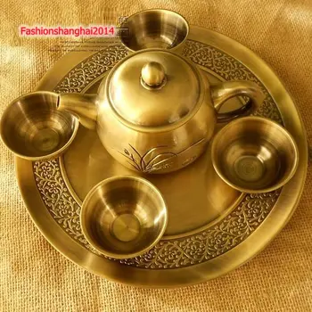 Чай кунг-фу Чаша чиния тава maker от чиста мед автентичен първокласен подарък