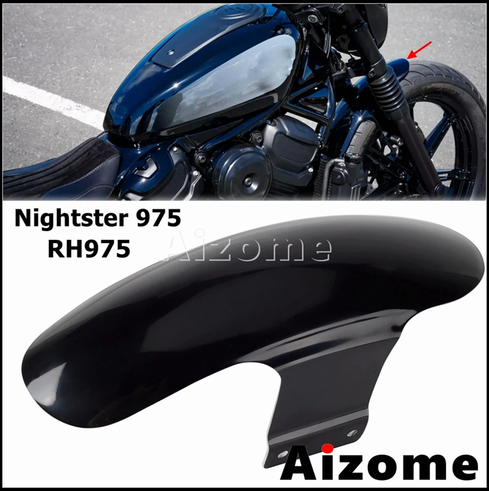 Черно Фибростъкло FRP Мотоциклетни Предните Калници Защита на Колелото От Пръски на Кутията splash щит За Harley Nightster 975 RH975 2022 2023