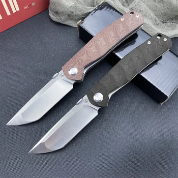 Широгоров Открит Сгъваем Нож D2 Острието G10 Дръжка Тактически Ловен Джобен нож за Самозащита Ръчно Отваря За по-удобно носене